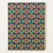 幾何鮮やかアステカ花柄 プランナー手帳 (裏面)