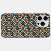 幾何鮮やかアステカ花柄 Case-Mate iPhoneケース (裏面 (横))