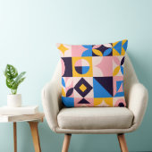 幾何鮮やかアーポップ・アートのト装飾用クッション クッション (椅子)