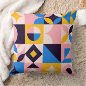 幾何鮮やかアーポップ・アートのト装飾用クッション クッション (ブランケット)