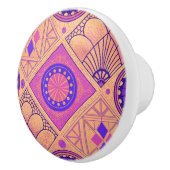 幾何鮮やかアールデコ セラミックノブ (右)