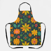 幾何鮮やかエプロン – キッチンカラフルデコ エプロン (正面)