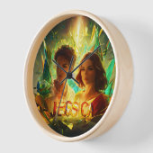 "幾何鮮やかエレガンス: 3D Jessica" 壁時計 (傾斜)