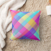 幾何鮮やかチェックパターン外モダン部 クッション (ブランケット)