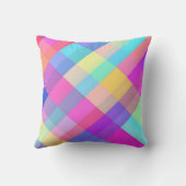 幾何鮮やかチェックパターン外モダン部 クッション (裏面)