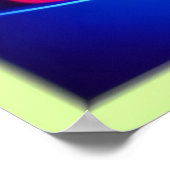 幾何鮮やかネオンアートトンネルデザイン ポスター (角)