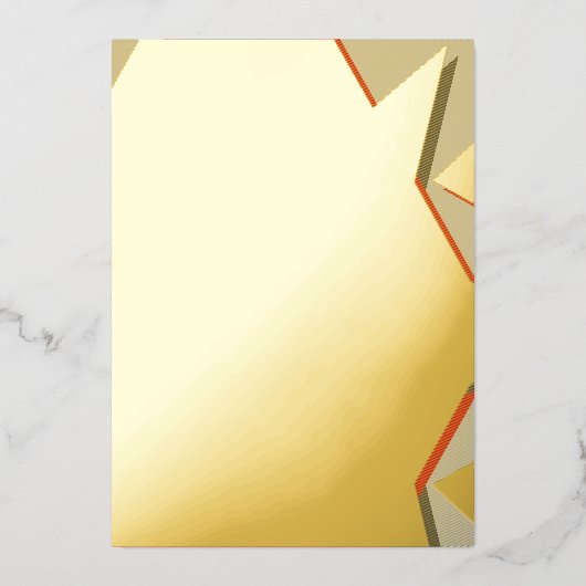 幾何鮮やかバースト 箔招待状 (正面)