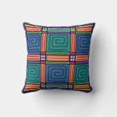 幾何鮮やかパターン クッション (裏面)