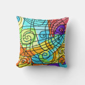 幾何鮮やかパターン クッション (正面)