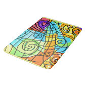 幾何鮮やかパターン バスマット (アングル)