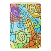 幾何鮮やかパターン バスマット (正面縦)