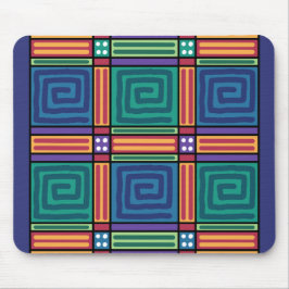 幾何鮮やかパターン マウスパッド