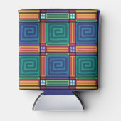 幾何鮮やかパターン 缶クーラー (正面)