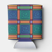 幾何鮮やかパターン 缶クーラー (裏面)
