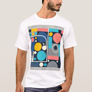 幾何鮮やかリズム：Arの完璧なブレンド Tシャツ