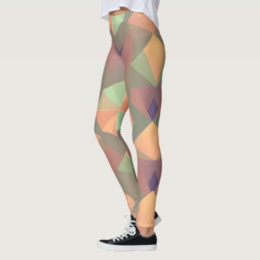 幾何鮮やかレギンス – シメ芸術的ネレスDes レギンス (左)