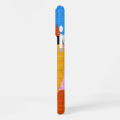 幾何鮮やかレンガ壁の電話ケース iPhoneケース (左側面)