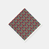 幾何鮮やか万華鏡のように千変万化するパターン スタンダードカクテルナプキン (角)