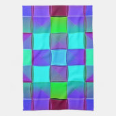 幾何鮮やか光波 キッチンタオル (縦)