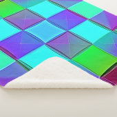 幾何鮮やか光波 シェルパブランケット (3/4)