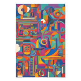 幾何鮮やか抽象芸術アモダンート フォトプリント           