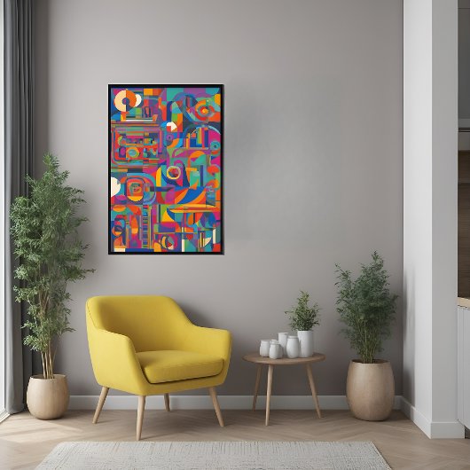 幾何鮮やか抽象芸術アモダンート ポスター