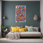 幾何鮮やか抽象芸術アモダンート ポスター