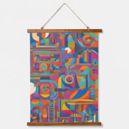 幾何鮮やか抽象芸術アモダンート 吊り下げ型タペストリー