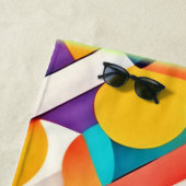 幾何鮮やか抽象芸術アート ビーチタオル (インサイチュ)