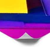 幾何鮮やか抽象芸術アート ポスター (角)