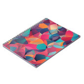 幾何鮮やか抽象芸術カバーアート ノートブック (左側)