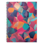 幾何鮮やか抽象芸術カバーアート ノートブック (正面)