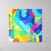 幾何鮮やか抽象芸術 キャンバスプリント (正面)