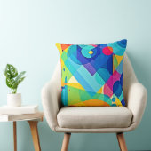 幾何鮮やか抽象芸術 クッション (椅子)
