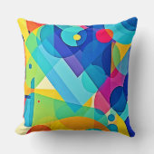 幾何鮮やか抽象芸術 クッション (正面)