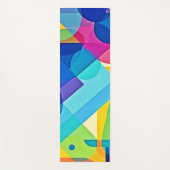幾何鮮やか抽象芸術 ヨガマット (正面)