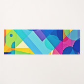 幾何鮮やか抽象芸術 ヨガマット (正面(横))