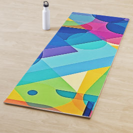 幾何鮮やか抽象芸術 ヨガマット