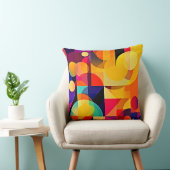 幾何鮮やか調和 クッション (椅子)