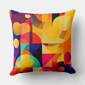 幾何鮮やか調和 クッション (裏面)