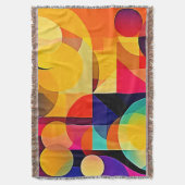 幾何鮮やか調和 スローブランケット (正面縦)