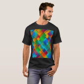 幾何鮮やか調和 Tシャツ (正面フル)