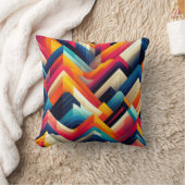 幾何鮮やか クッション (ブランケット)