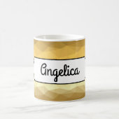 幾何黄金の効果パーソナライズされたの名前mag コーヒーマグカップ (中央)