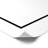 幾何黒モダン白マンダラ ポスター (角)