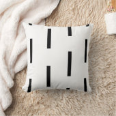 幾何-破線のパターン-白黒 クッション (ブランケット)