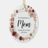 幾何Bohoフローラの愛情のある記憶オーナメント セラミックオーナメント (右)