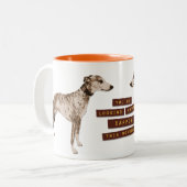 幾分軽快なWhippet ツートーンマグカップ (正面左)