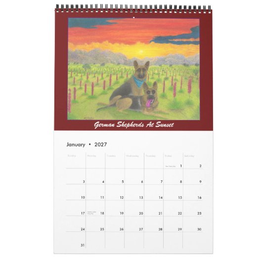 幾日のカレンダーの2013本 カレンダー (1月 2027)