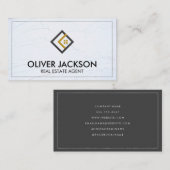 広々とした壁 |不動産実在代理業者 |建築 名刺 (正面/裏面)
